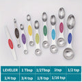 Stainless Steel Double Headed Measuring Spoon 9-piece Set with Magnetic Suction and Scale Measuring Spoon Baking Tool Oasis Select 9pcs colorful