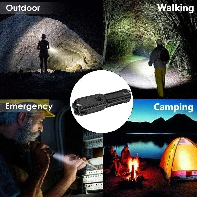 ZHIYU LED Rechargeable Zoomable Flashlight – Waterproof Torch