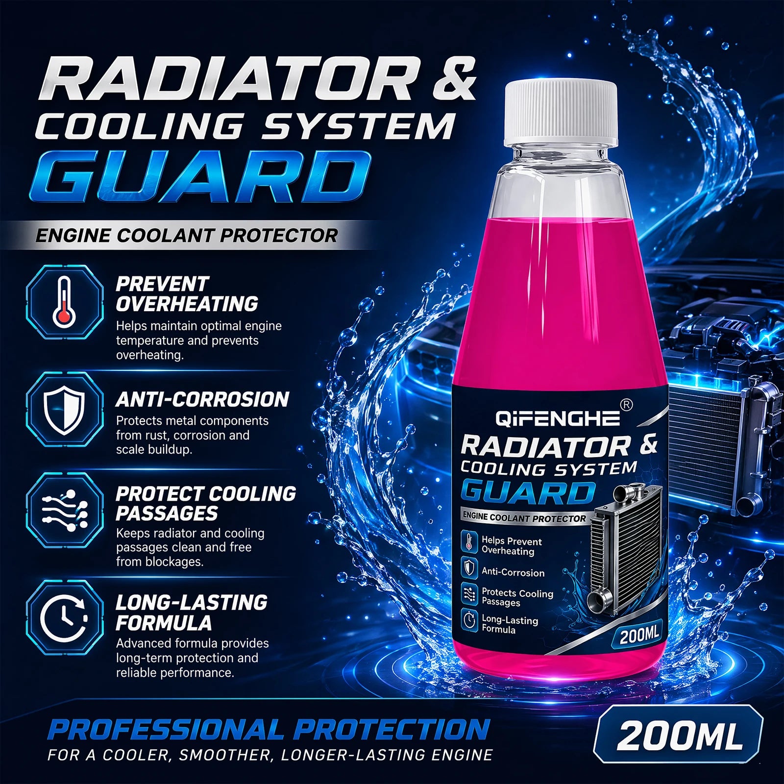 Radiator & Cooling System Guard – Engine Coolant Protector