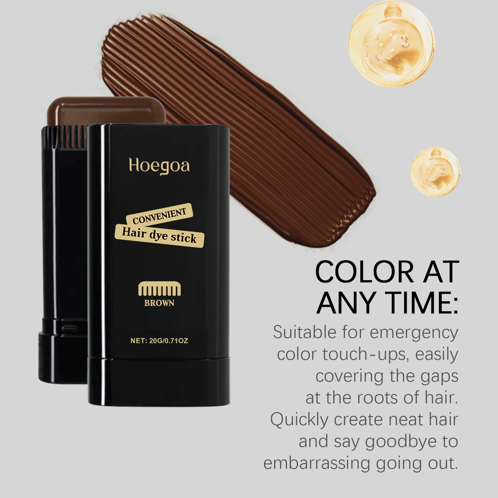 Temporary Hair Color Stick Three Color Quick Cover Gray Hairs Hairs Root Dyeing Non-Irritating Portable Disposable Hair Dye Comb Oasis Select