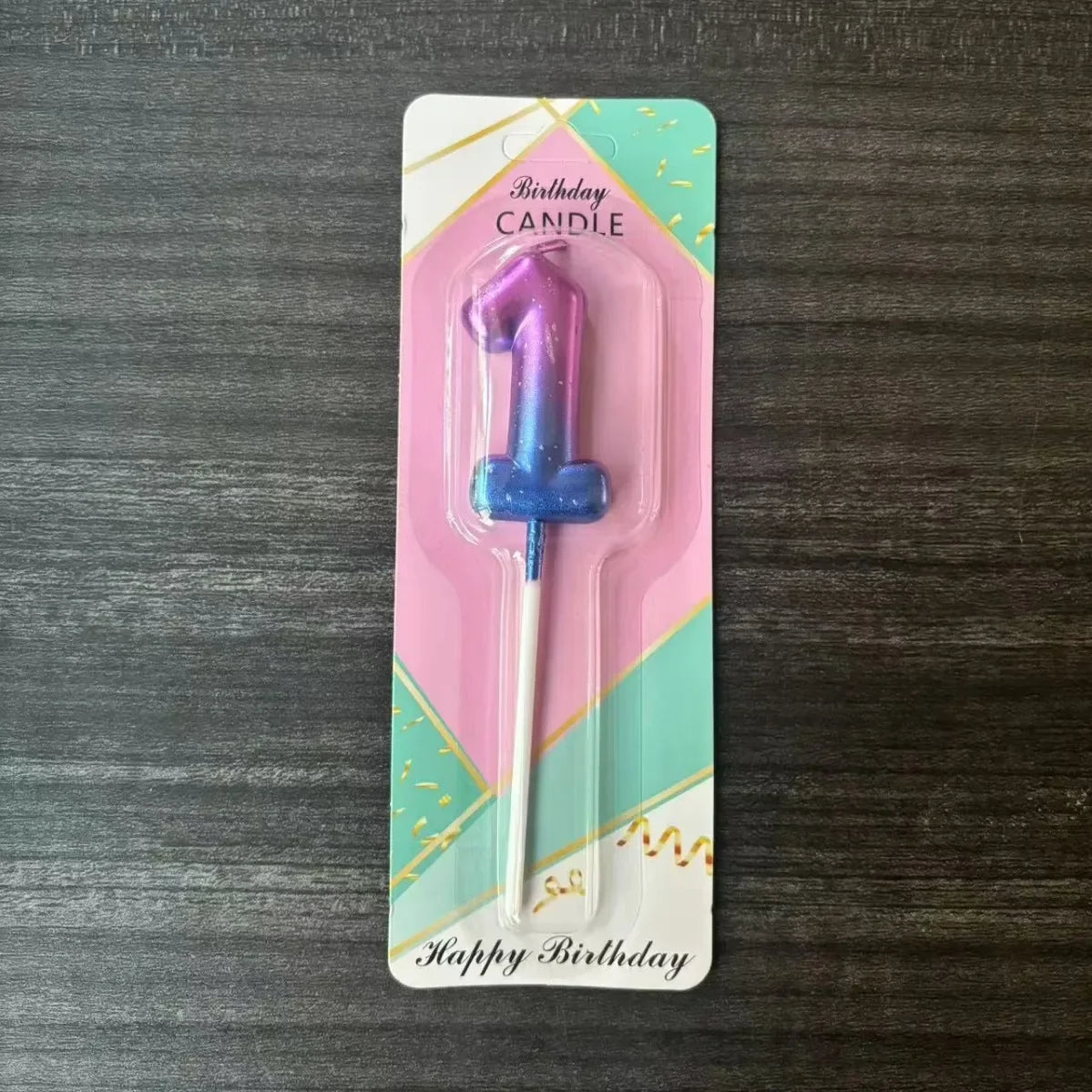 Candle Pink Birthday Candle Girl Happy Birthday Cake Topper Children's Party Decor Ornaments Opera Digital Celebration Candle Oasis Select 1-purple