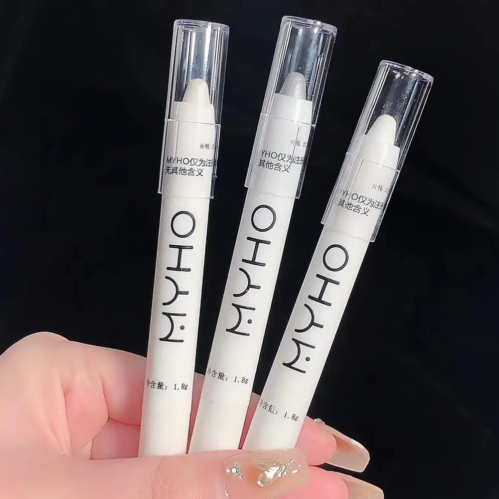Glitter Highlighter Pen Pearlescent Lying Silkworm Pencil Waterproof Long-lasting Brightening Eyes Stick White Silver Eye Makeup Oasis Select