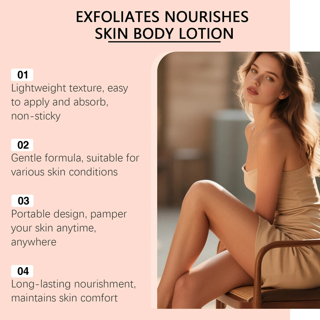 Brightening Body Cream AHA Body Lotion Exfoliating Nourishing Niacinamide Dry Skin Smooth Radiant Daily Use 150g Large Capacity Oasis Select
