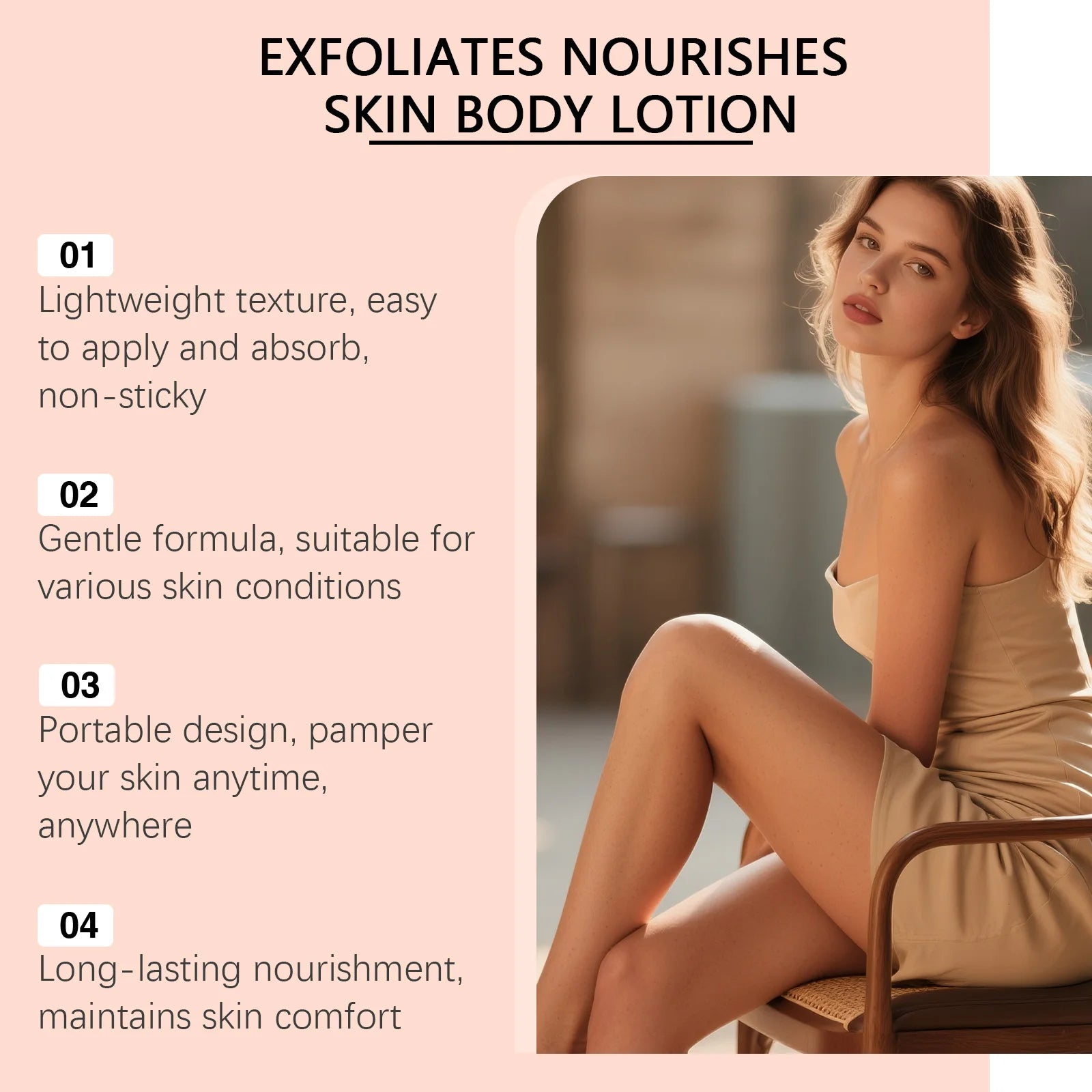 Brightening Body Cream AHA Body Lotion Exfoliating Nourishing Niacinamide Dry Skin Smooth Radiant Daily Use 150g Large Capacity Oasis Select