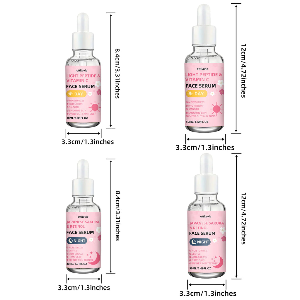 Sakura Retinol & Vitamin C Face Serum Set | 24H Hydration 2pc Face Serum Set Oasis Select