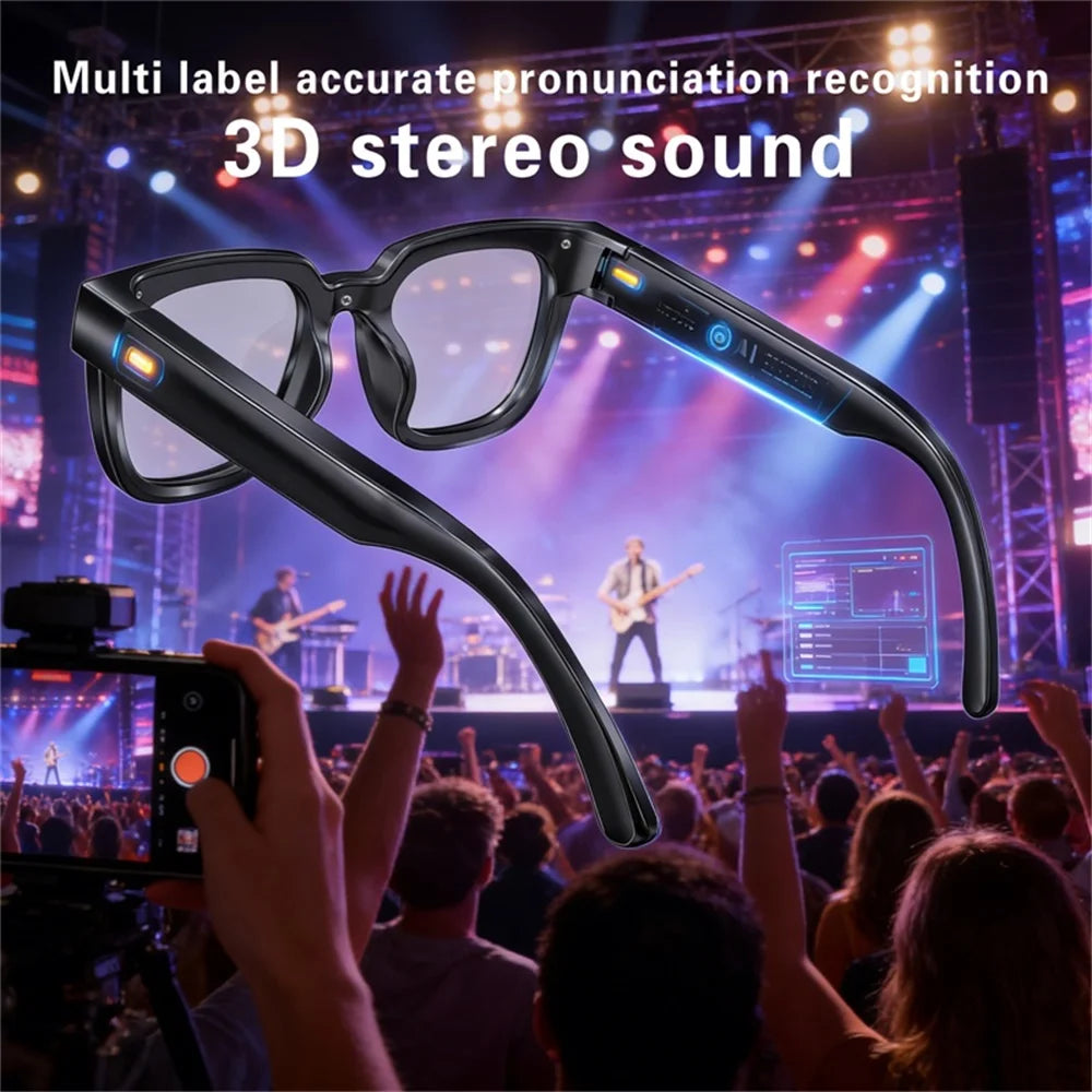 New Intelligent AI Camera Glasses Dialogue Translation HD Call Take photos Video Recording Music Playing Men Women Smart Glasses Oasis Select