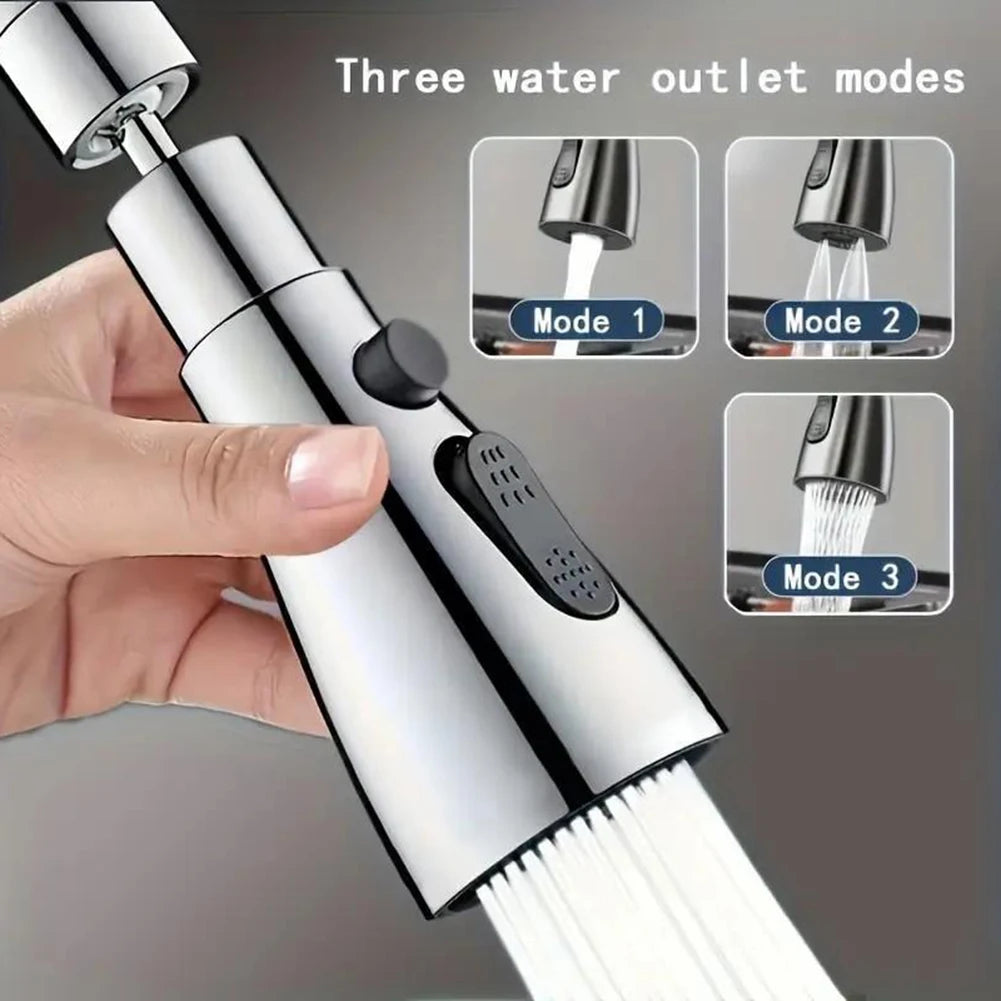 360° Kitchen Faucet Spray Head | 3-Mode Tap Extender