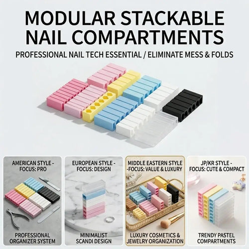 10-Slot Nail Transfer Paper Organizer | 3D Printed Storage Box Nail Art Organizer Oasis Select