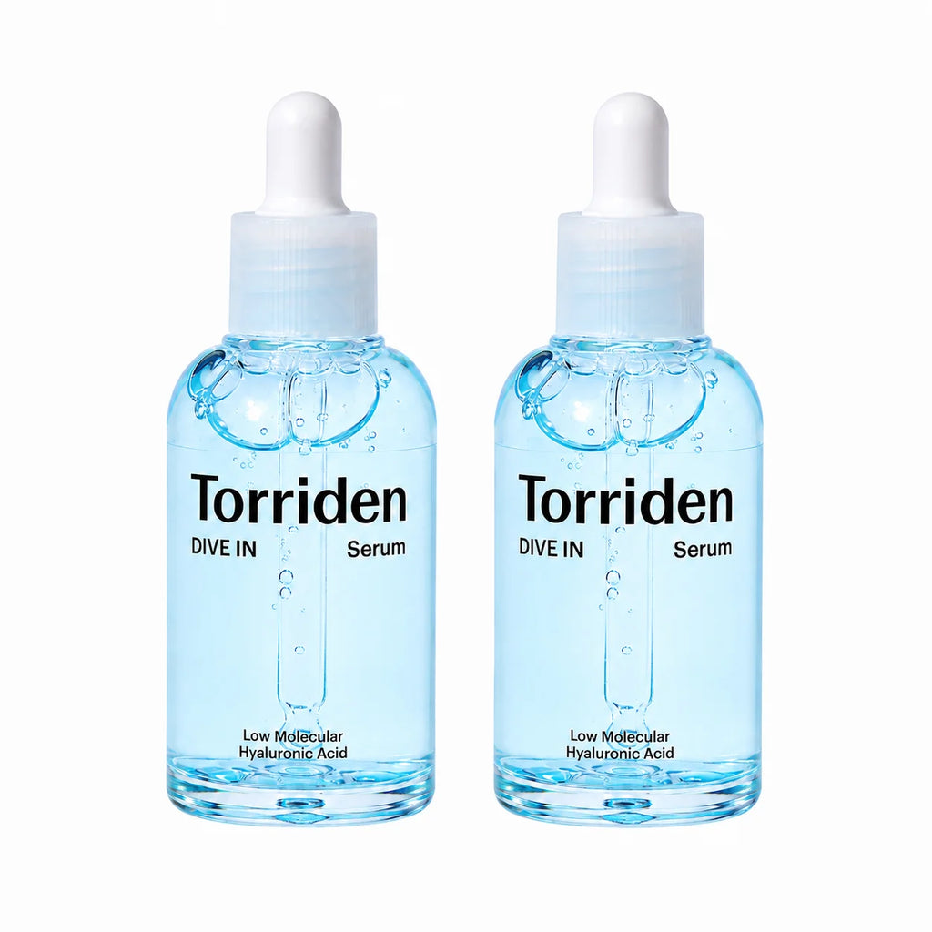 Torriden DIVE‑IN Low‑Molecular Hyaluronic Acid Serum 50ml,Lightweight,Long‑Lasting Moisture,Korean Skincare for Hydrating Makeup Oasis Select Two Bule