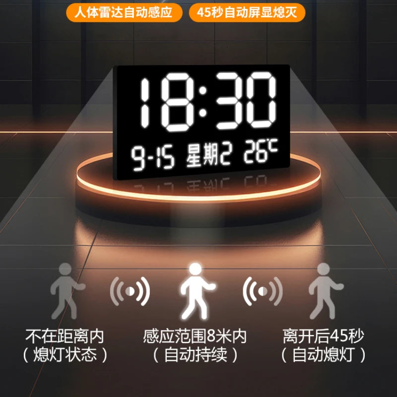 Light Luxury Barley Ear Living Room Decorative Painting Wall Clock Sofa Background Wall Luminous Electronic Clock Oasis Select