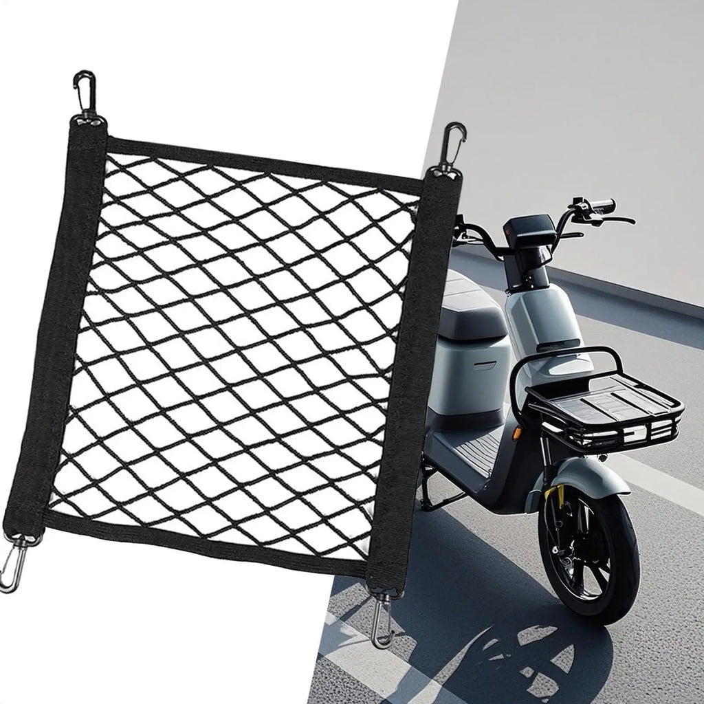 Motorcycle Cargo Net Elastic Double Layer Motorcycle Net For Helmet Storage Cargo Net With Hooks Luggage Storage Net Oasis Select