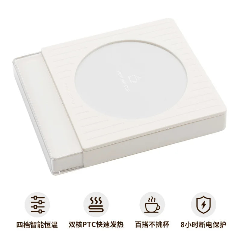 Smart Heating Coaster – Adjustable Temp & Auto Power-Off