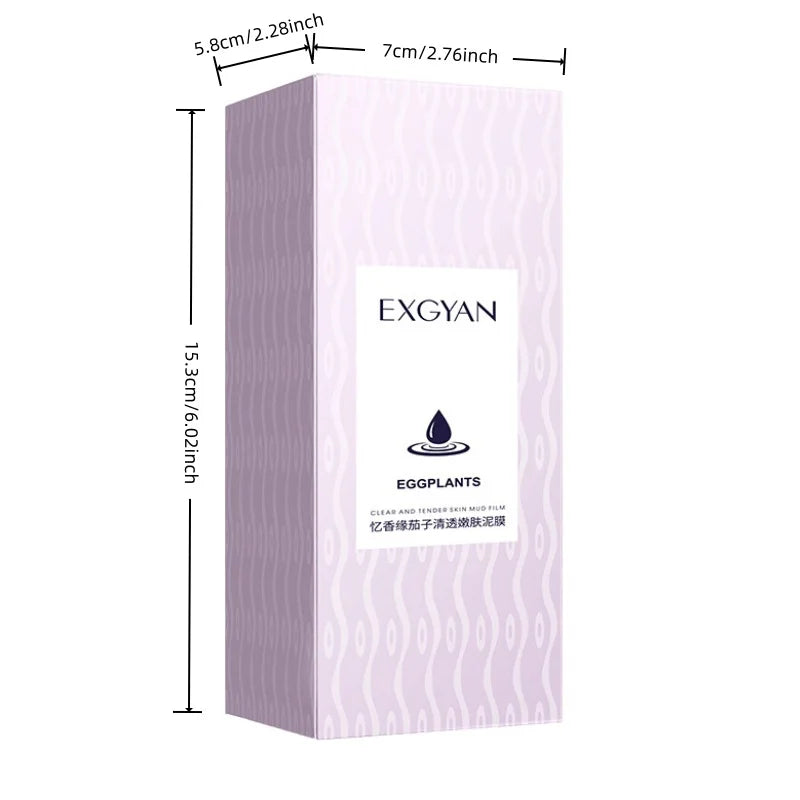 Eggplant Cleansing Mud Mask – 8 Sachets | Kaolin Clay Face Mask Clay Face Mask Oasis Select