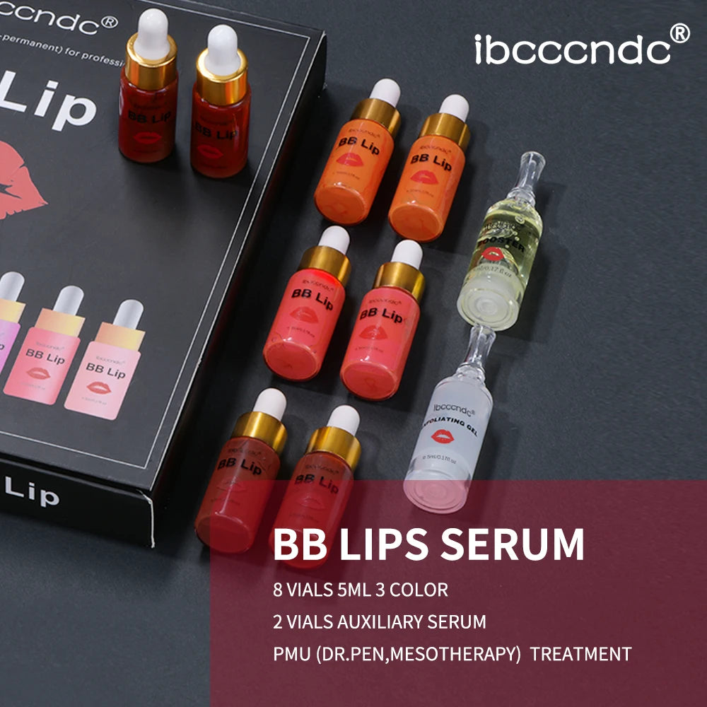 Semi-Permanent Lip Serum Kit Tinted Lip Gloss Long Lasting Moisturizing High Pigmented Lip Makeup Nourish Smooth Daily Lip Makeu Oasis Select