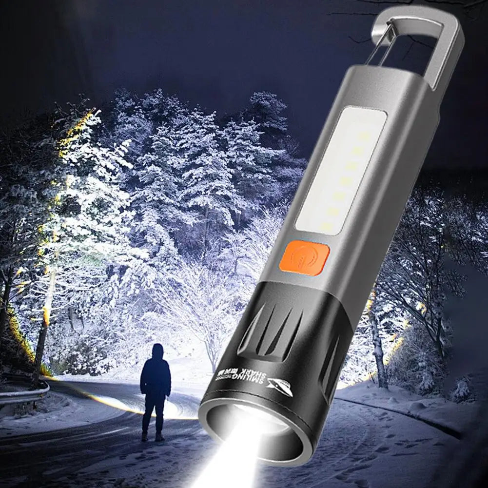 EDC LED Flashlight Zoomable 7-Mode USB-C Rechargeable Torch LED EDC Flashlight Oasis Select