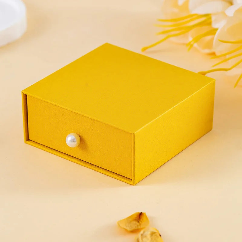 Velvet-Lined Heart Ring Box | Pearl Handle Jewelry Gift Box
