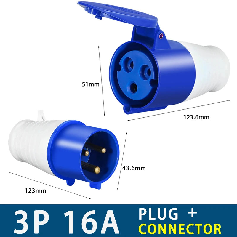 For Caravan Motorhome 240V 16A Hook Up Adapter 3 4 5PIN Car Connection Plug Mains Site Socket Power Supply Car Accessory Oasis Select 3P plug connector
