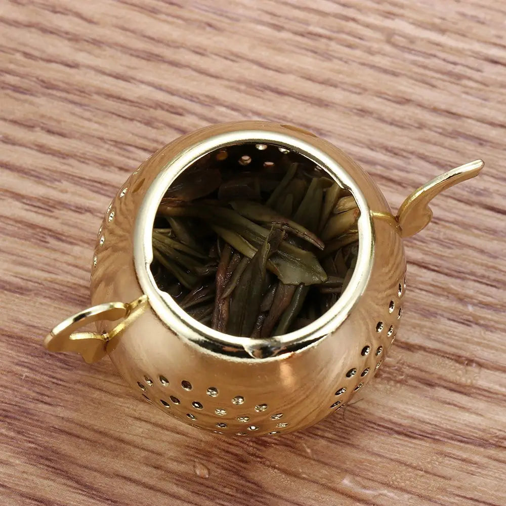 Stainless Steel Teapot Shape Herbal Spice Filter Diffuser Tea Strainer Loose Tea Infuser with Chain Kitchen Gadget Teaware Oasis Select