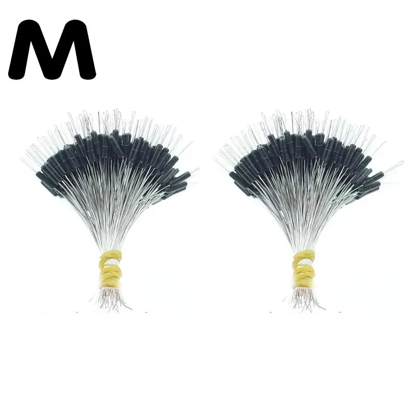 1/2Set Silicone Space Bean Oval Stopper Bobber Profession Fishing Float Resistance Anti-Strand Fish Line Fishing Gear Oasis Select Black M-2set
