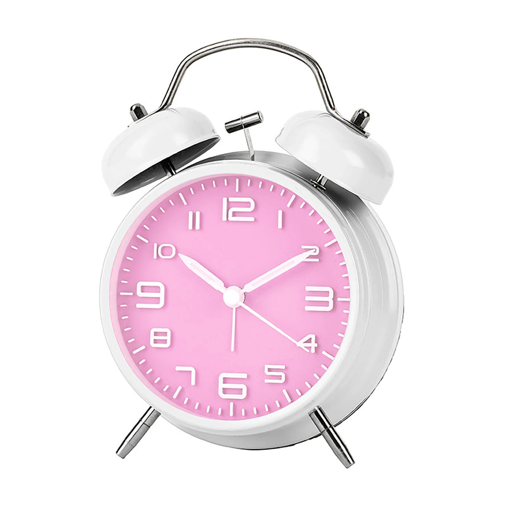 4-Inch Mini Silent Analog Alarm Clock | Bedside & Dorm