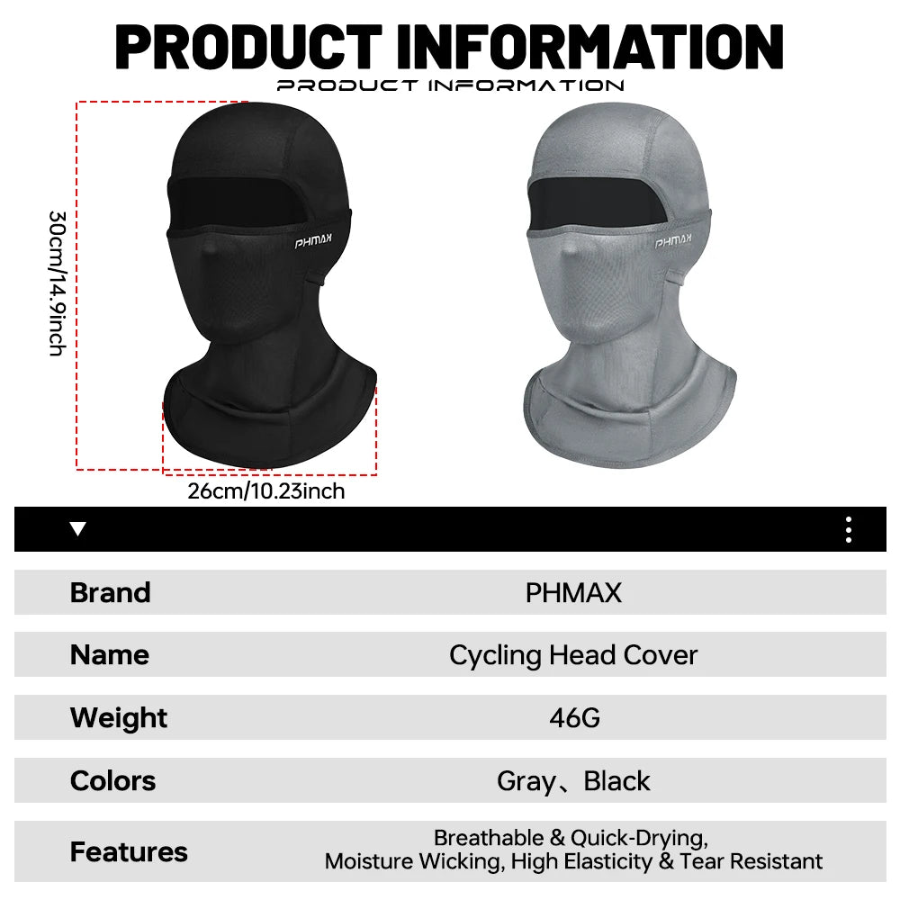 PHMAX Balaklava Mask Summer Breathable Bike Motorcycle Cycling Face Mask Scarf UV Protection Fishing Hiking MTB Road Bike Mask Oasis Select