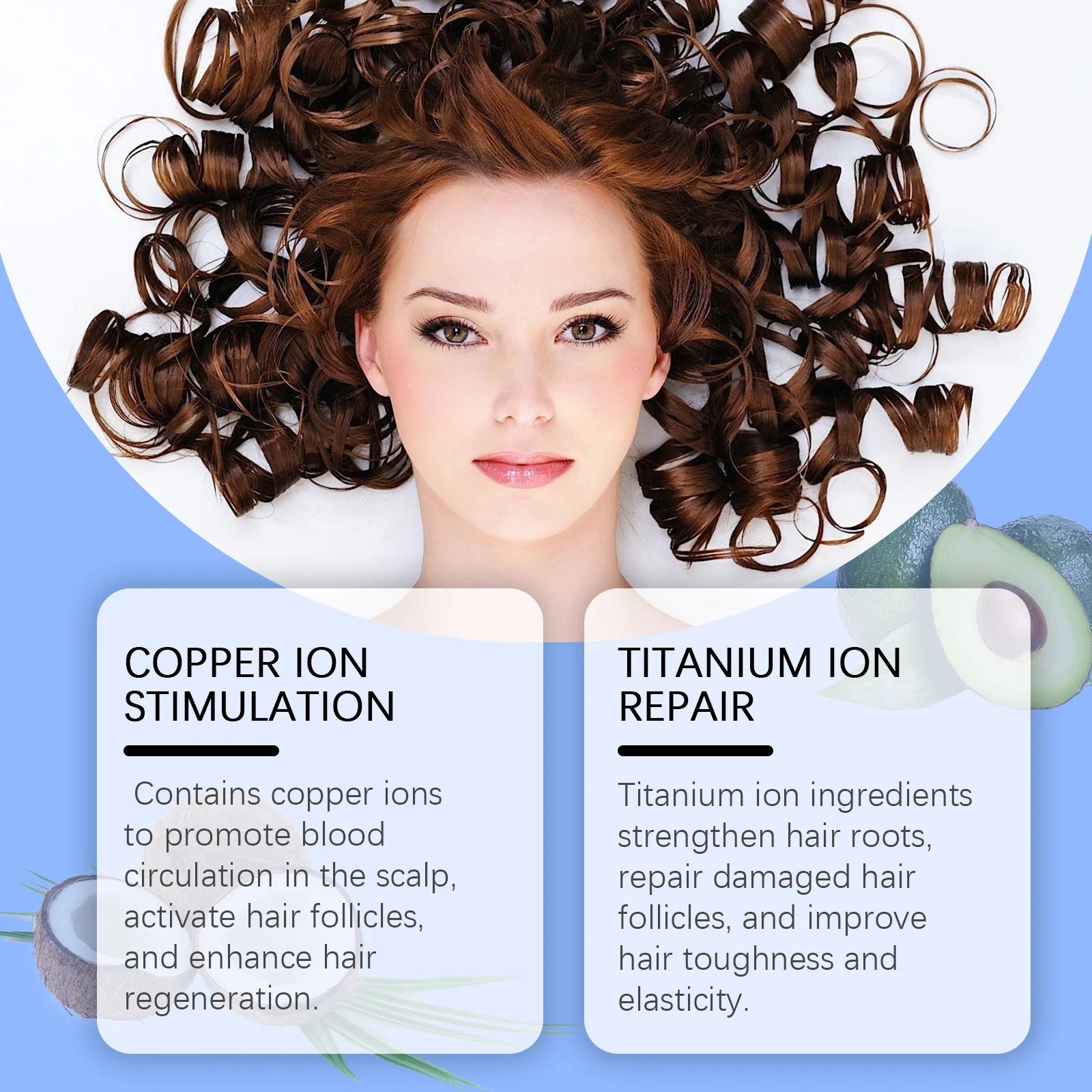 Copper Peptide Hair Grow Serum Prevent Alopecia Moisturizing Hair Dry Frizz Repairing Smoothing Scalp Care Density Hair Essence Oasis Select