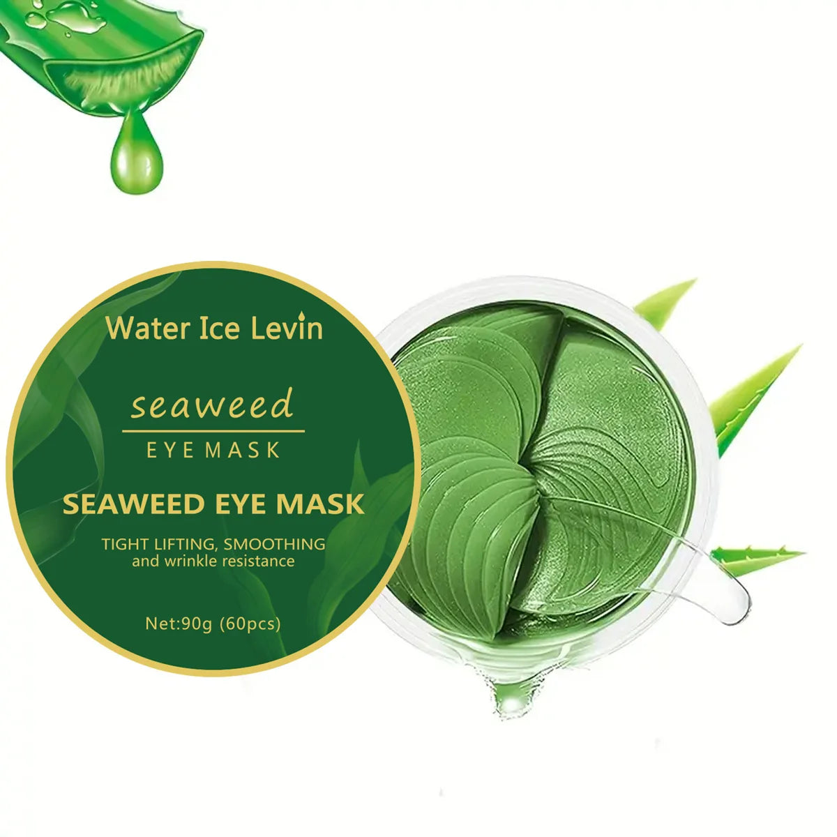 Seaweed Crystal Eye Masks – Collagen & Hyaluronic Acid, 60 Pcs Eye Gel Mask Oasis Select One Box Seaweed Eye Mask