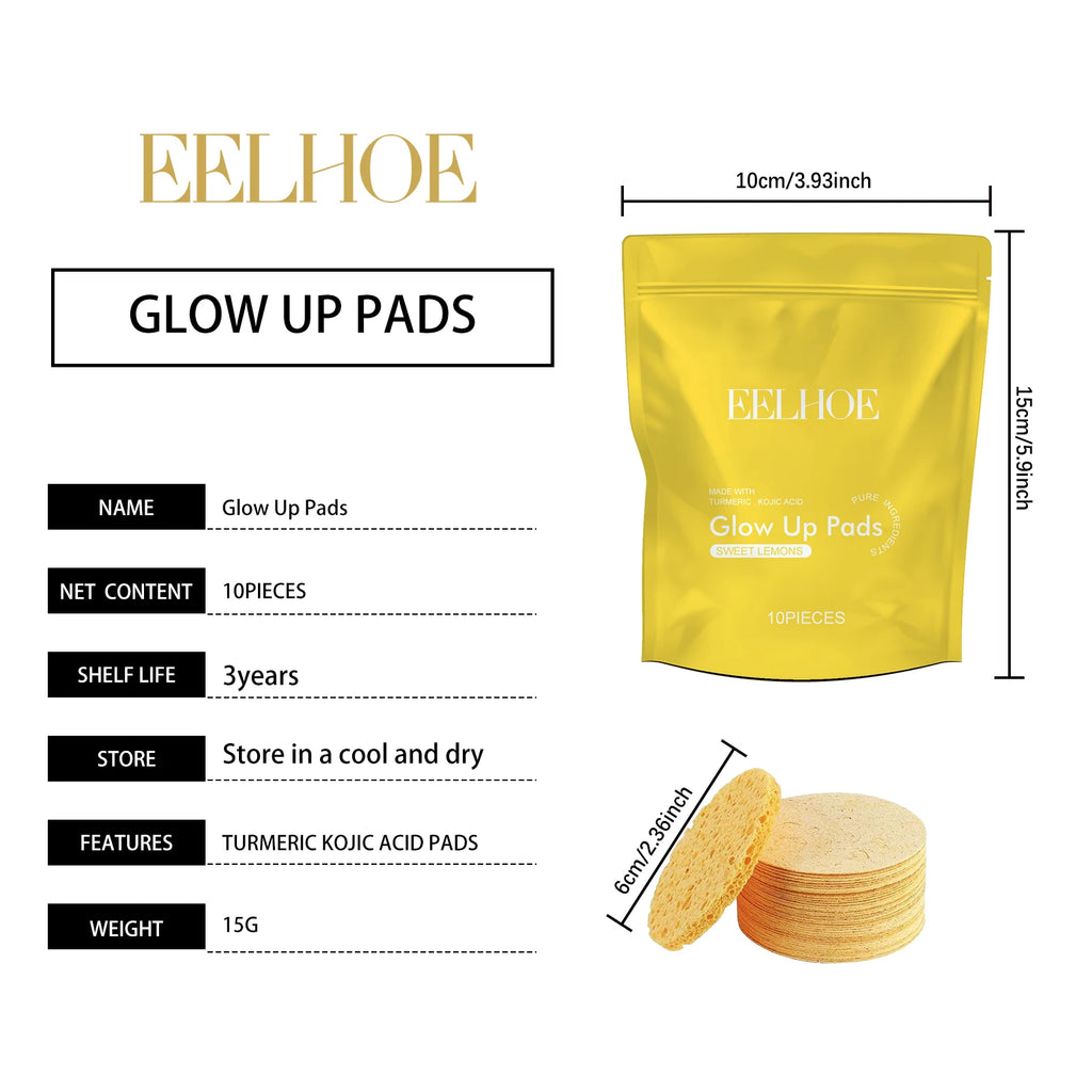Turmeric Cleansing Pad Deeply Cleanses Skin Removes Dirt Acne Treatment Controls Oil and Softens Exfoliated Tender Skin 10Pads Oasis Select