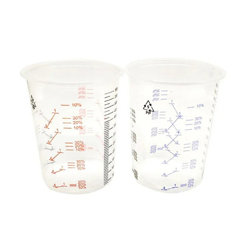 10Pcs 600ml Plastic Paint Mixing Cups Mixing Pot Paint Mixing Calibrated Cup Oasis Select