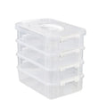 4-layer transparent storage box, stackable sorting box, for building blocks, sewing supplies, home medicine cabinet, toolbox Oasis Select WHITE