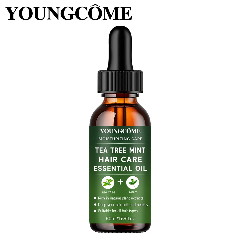 YOUNGCOME Tea Tree & Peppermint Hair Care Essential Oil: Natural Moisturizing & Nourishing Treatment for All Hair Types 2025 Oasis Select
