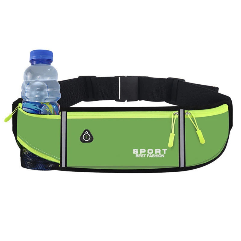 Mobile Waist Bag, Cycling Running Zipper Pouch, Bottle Key Card Waist Bag, Safety Reflective Sports Belt, Unisex, Comfortable Oasis Select