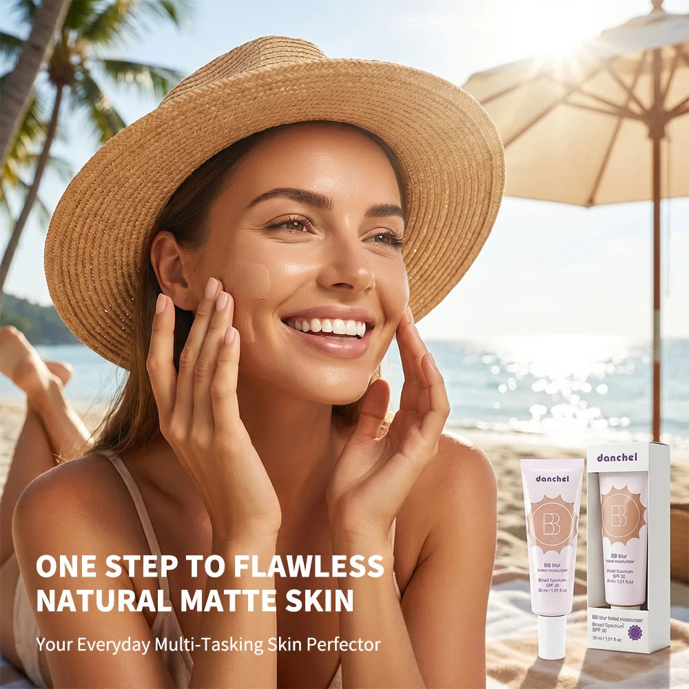 SPF30 BB Blur Tinted Moisturizer Medium Coverage Even Skin Tone Lightweight Sun Protection Face Makeup Oasis Select