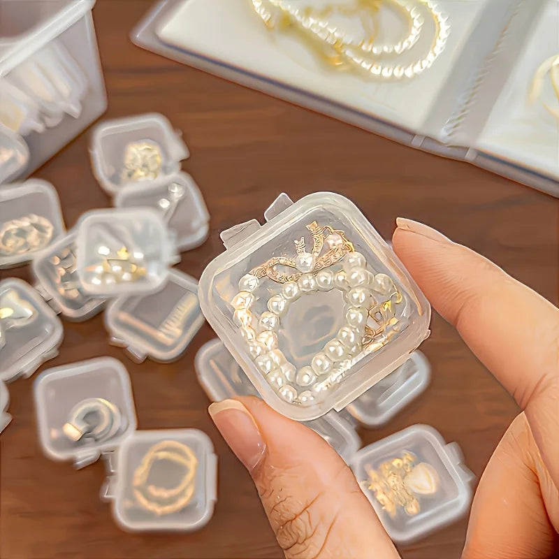 Stackable Clear Plastic Jewelry Boxes With Lids For Earrings Rings Beads Pills Small Parts Organizer Produce Storage Box Oasis Select