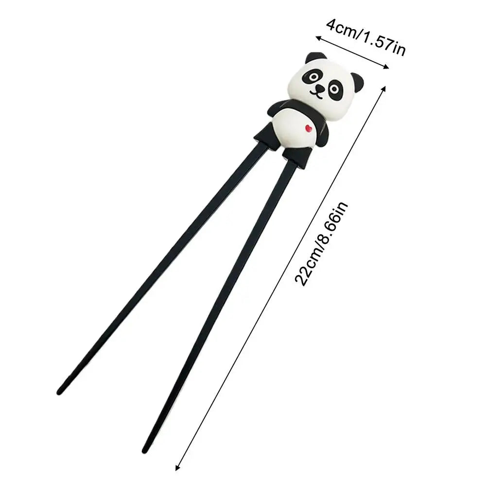 Kids Chopsticks 1Pair Cute Animal Learning Chopsticks for Children Cartoon Chopsticks Training Chopsticks Kids Tableware Oasis Select Black