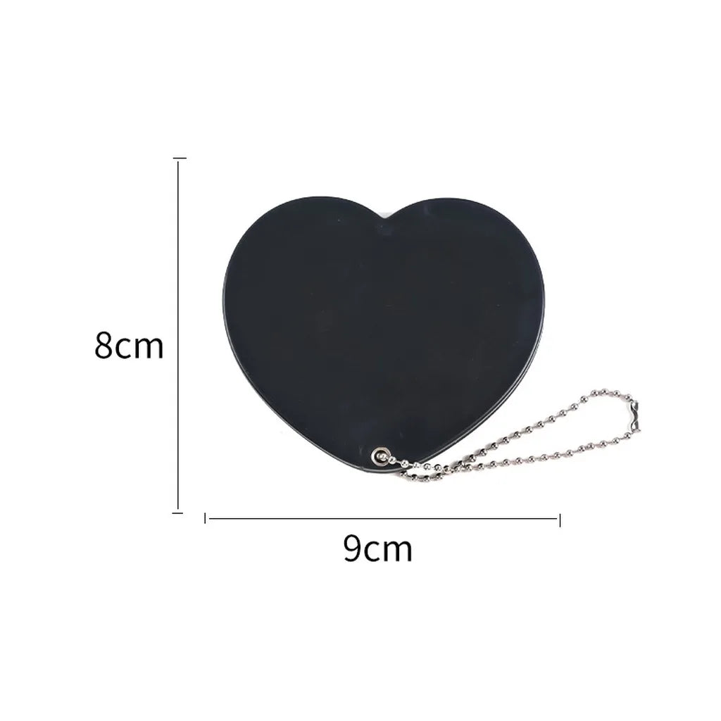 Heart Shaped Compact Makeup Mirror – Double-Sided Pocket Mirror