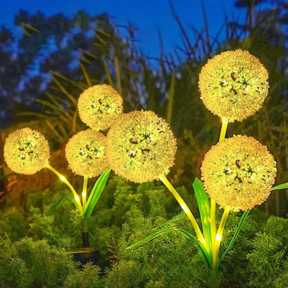 Solar Onion Ball Garden Stake Light – Waterproof LED Lamp
