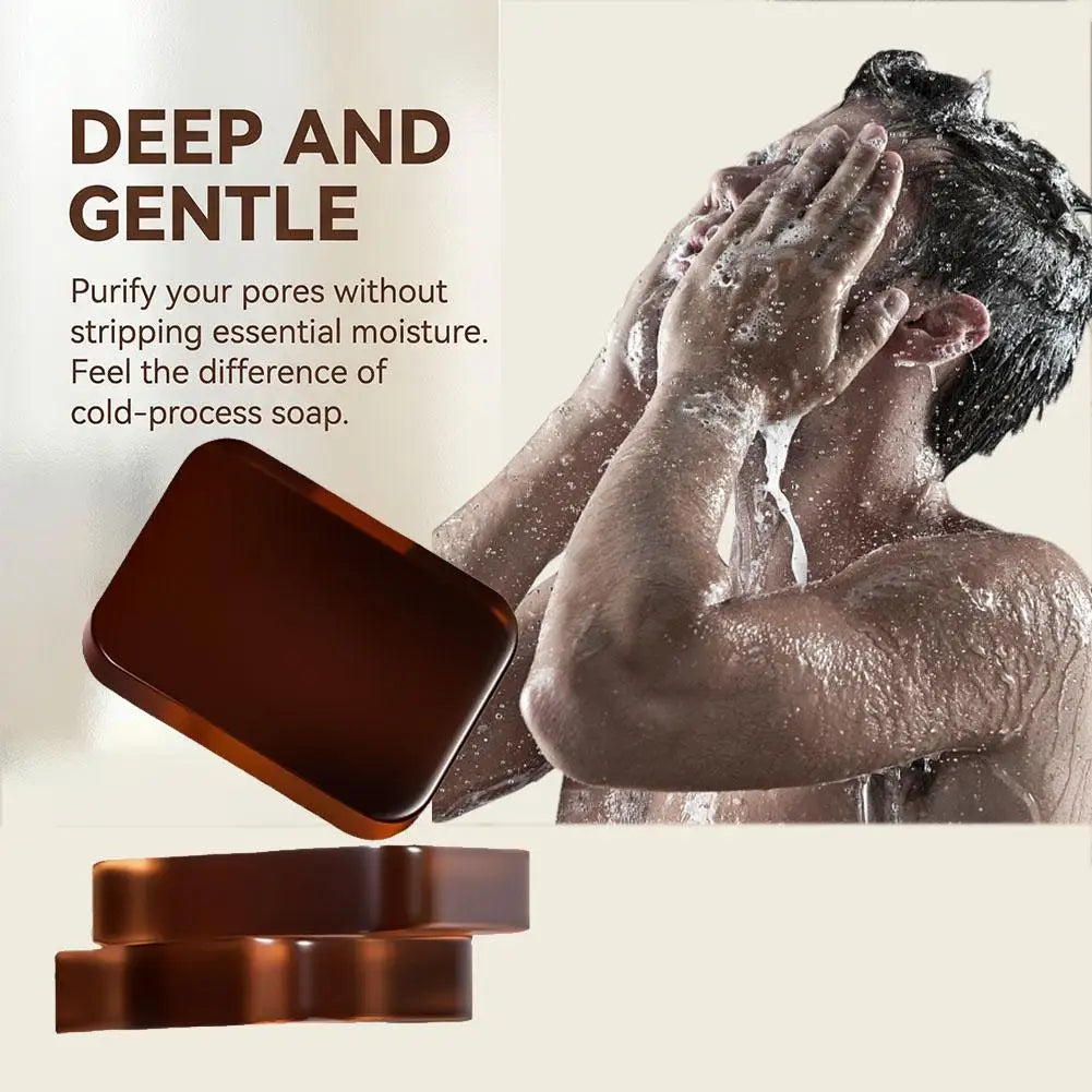 Men's Sandalwood Handmade Soap, three-in-one, Cleansing Soap cleanses face, hair, bathes the whole body, moisturizes1/3/6PCS Oasis Select