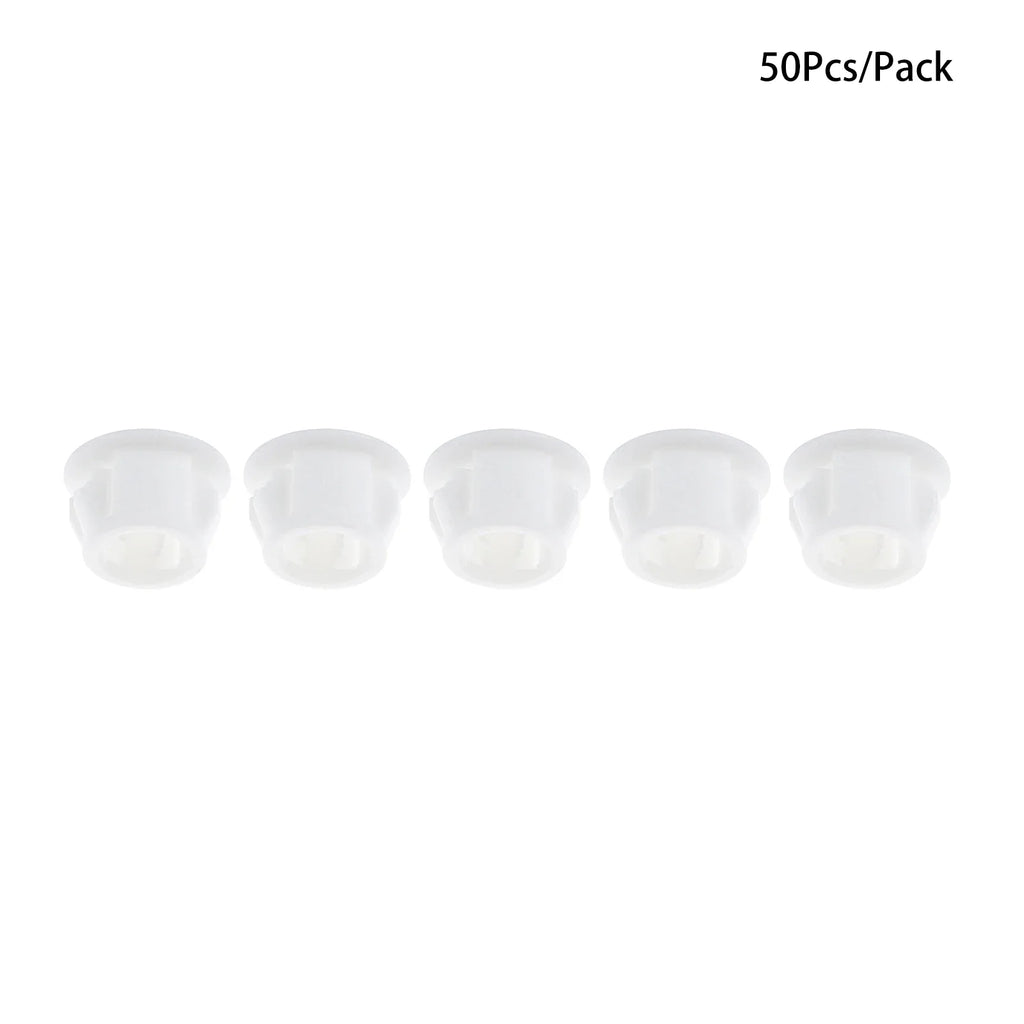 50Pcs Plastic Blanking End Caps Hole Plugs 5mm–32mm Black/White