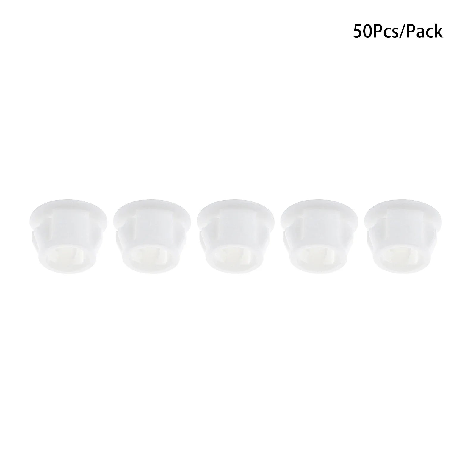 50Pcs Plastic Blanking End Caps Hole Plugs 5mm–32mm Black/White