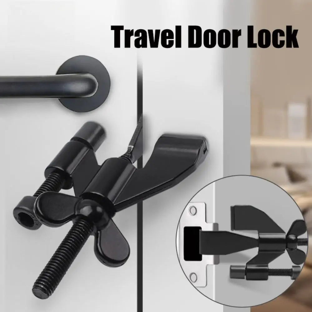 Portable Travel Door Lock & Stopper – Adjustable Stainless Steel