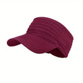 Quick-drying sports open-top sun hat - suitable for both men and women. Fashionable adult sun hat for spring, autumn and summer. Oasis Select Deep wine red