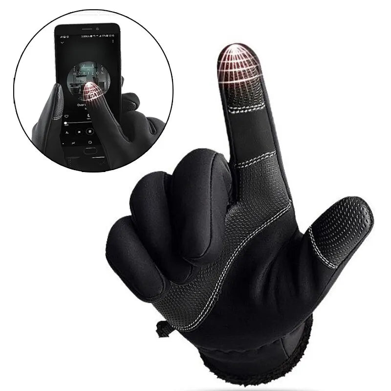 X-TIGER Autumn Winter Fleece Bicycle Gloves Touch Screen Full Finger Gloves Long Wrist Warm Cycling Gloves For Cycling Oasis Select