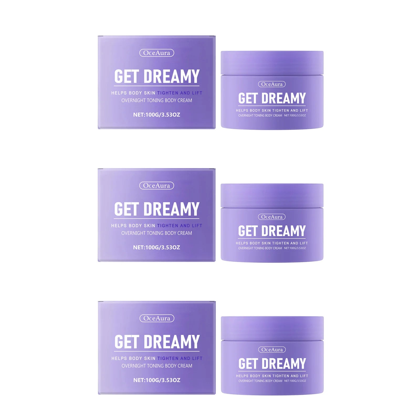 Body Shaping Cream Firming Lifting Moisturizer Skin Improving Sagging Tightens Skin Contours Smooth Massage Body Sculpting Cream Oasis Select 3 x 100g Boxed