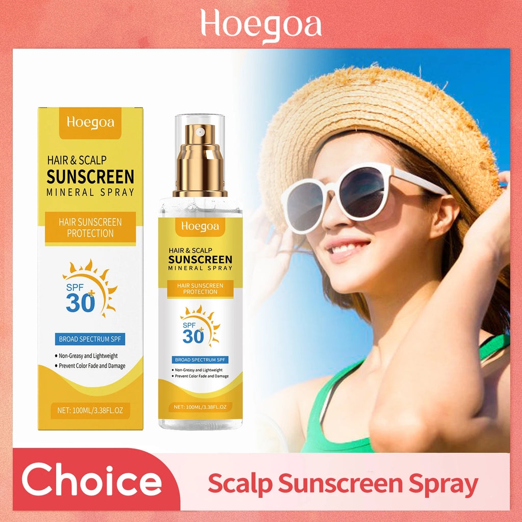 Scalp Hair Sunscreen Spray For Dyed Highlighted Hair UV Protection Prevent Hair Fading Dryness Lightweight Scalp Sunscreen Care Oasis Select