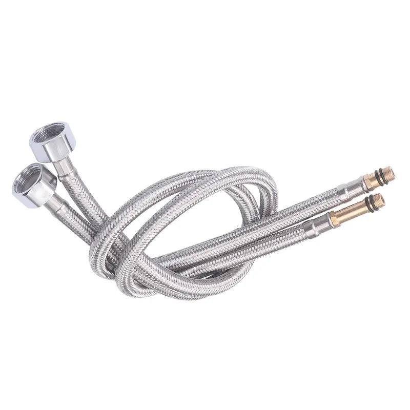 G1/2'' Stainless Steel Nylon Braided Tube Pipe Hose Silicone Plumbing Thermoresistant Tap Basin Faucet Sink Kitchen Bathroom Oasis Select A 60cm