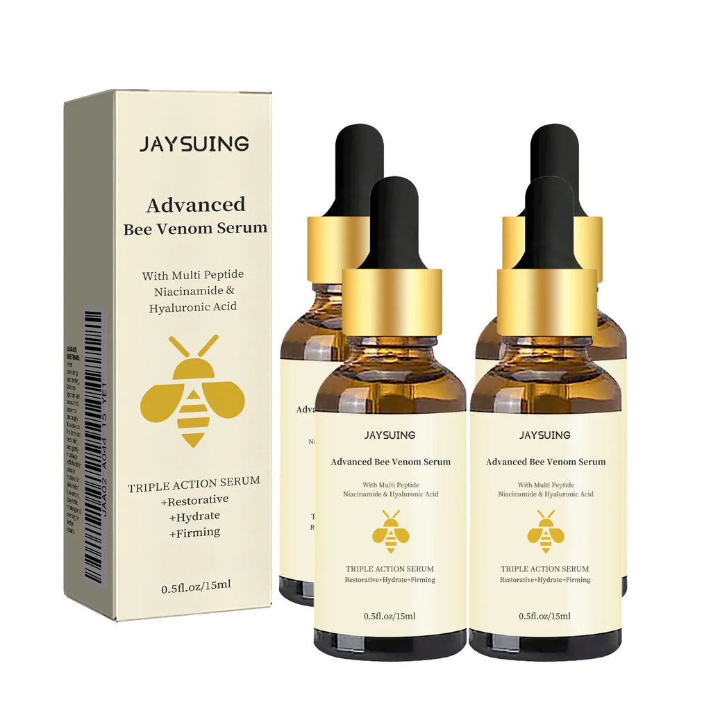 Jaysuing Bee Venom Serum Tighten Lightens Fine Lines Repair Dullness Moisturizing Firming Facial Skin Essence Brightening Skin Oasis Select 4pcs