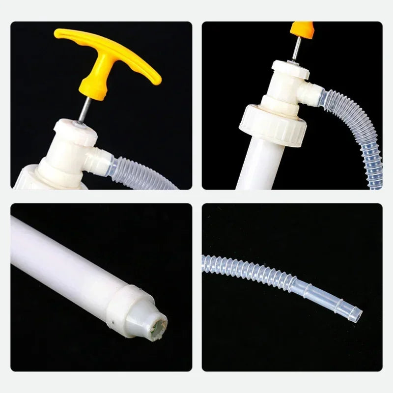 Manual Liquid Transfer Pump Oil Well Press Pump Head Pipe Special Pumping Hand Fuel Pumps for Oil Drum Backflow Prevention Tools Oasis Select