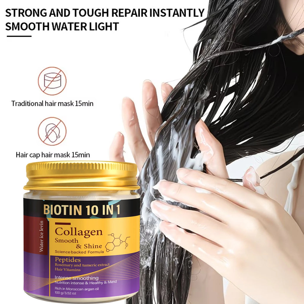 Collagen & Keratin Hair Mask – Biotin 10-in-1 Repair Formula Keratin Hair Mask Oasis Select