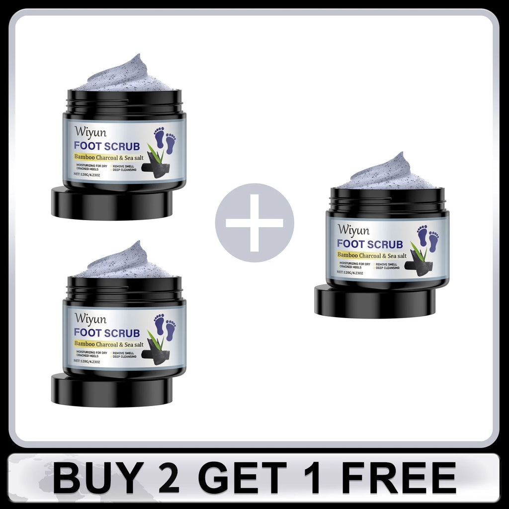 Bamboo Charcoal Foot Scrub Cream – Exfoliate & Soften Feet